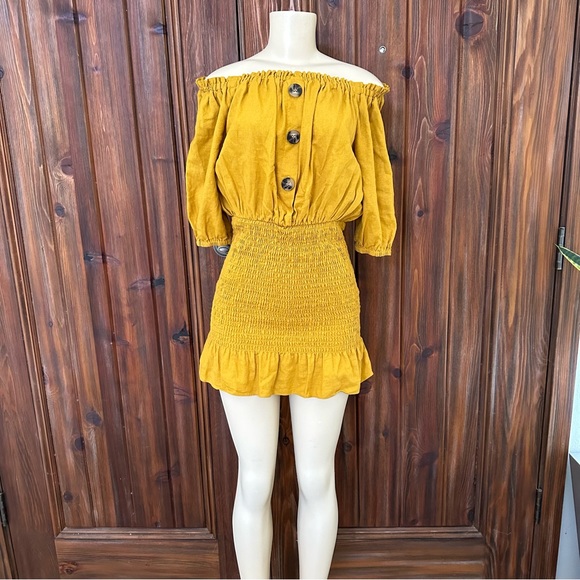 Zara Linen Mini Dress - Picture 7 of 10